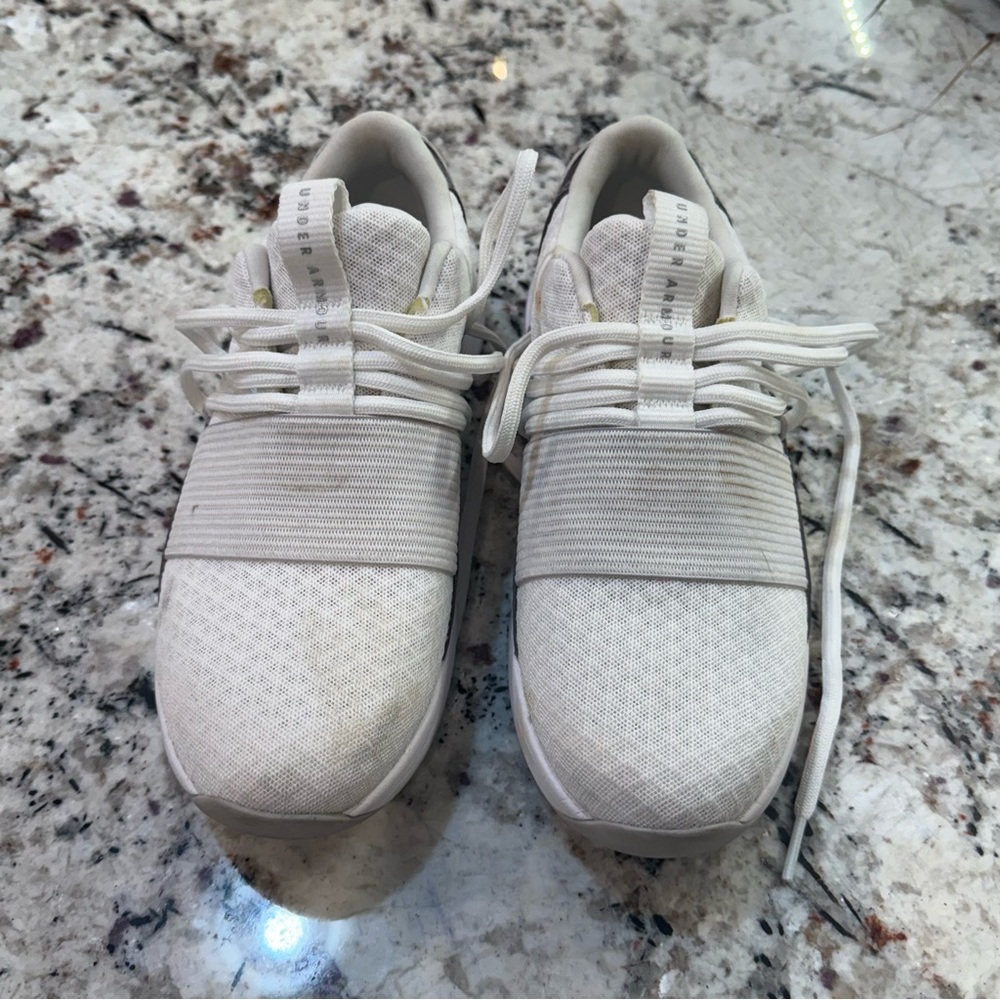 Under Armour White Lace-Up Sneakers